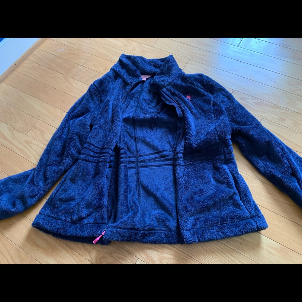Lilly Pulitzer XL blue fleece zipped jacket